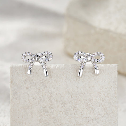 Sunday Bow Moissanite Earrings