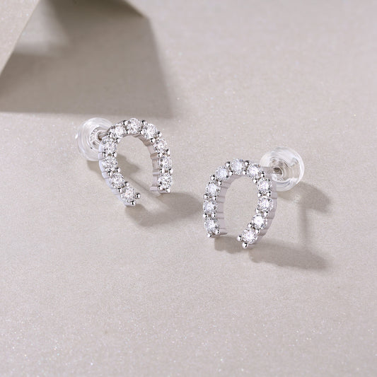 Thursday Horseshoe Moissanite Earrings