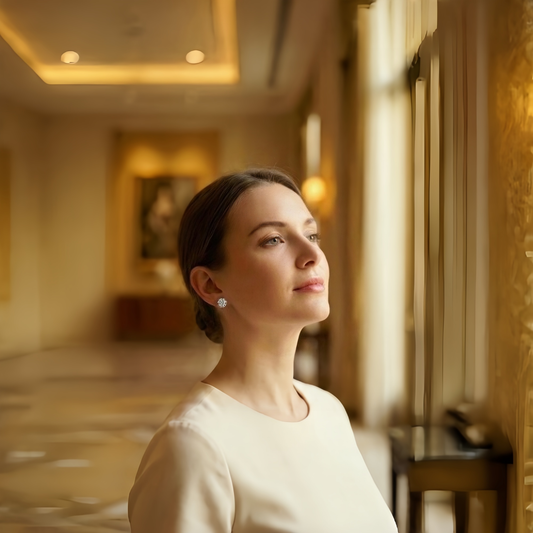 Clover Radiance Stud Earrings