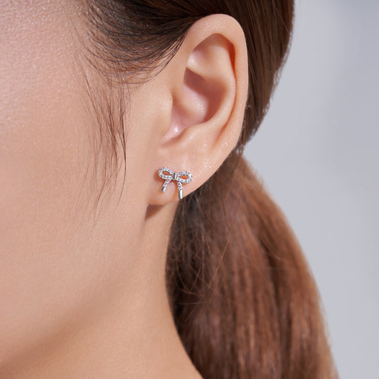 Sunday Bow Moissanite Earrings