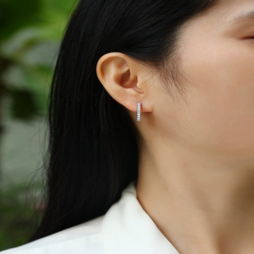 Monday Hoop Moissanite Earrings