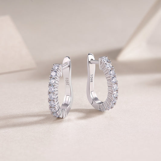 Monday Hoop Moissanite Earrings